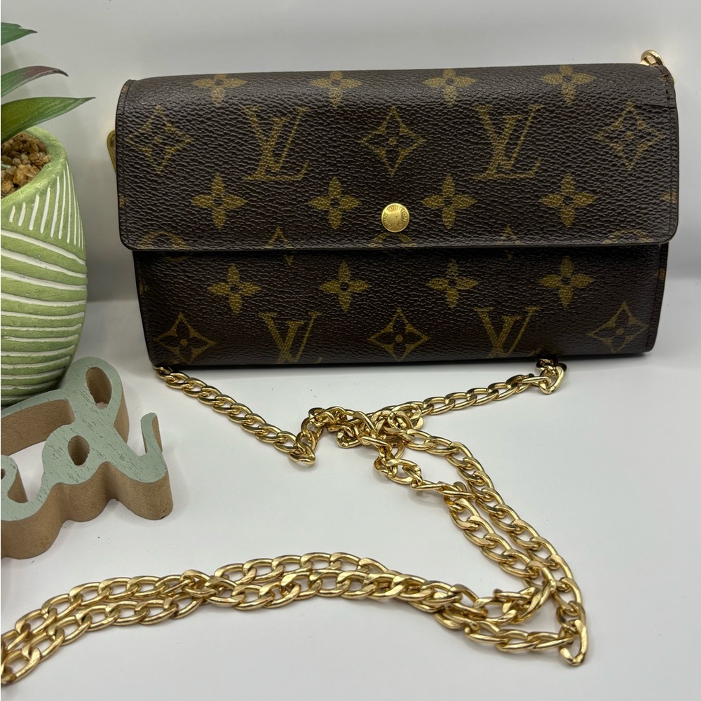 Louis Vuitton Brown Monogram Wallet on Chain
